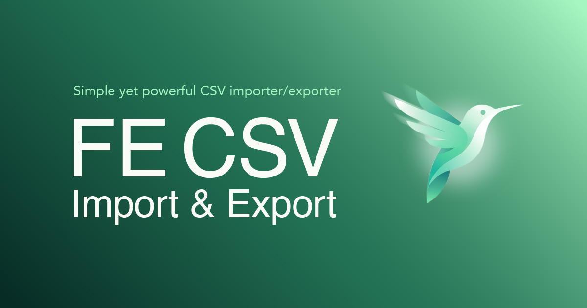 FE CSV Import & Export Banner
